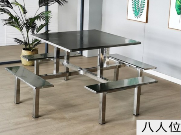 不锈钢餐桌椅 正方形不锈钢餐桌